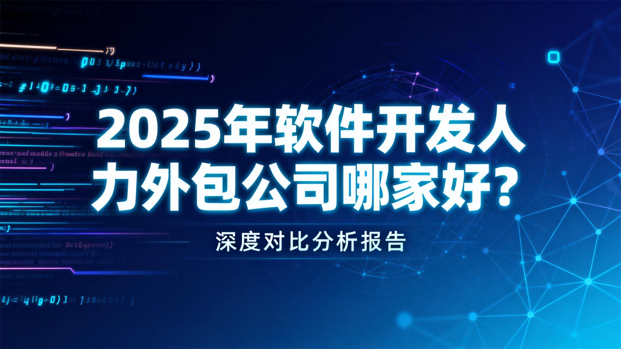 2025年软件开发人力外包公司哪家好？深度对比分析报告