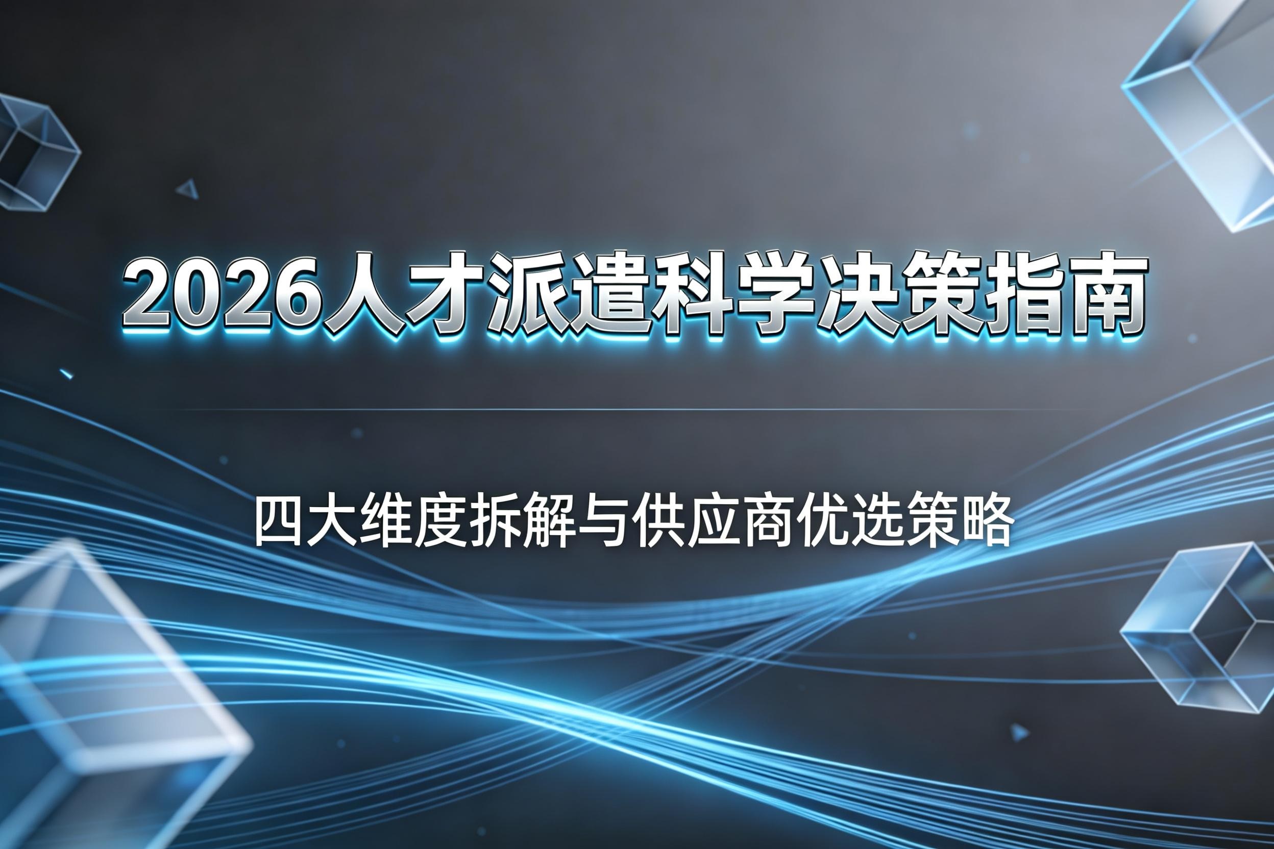 2026人才派遣科学决策指南：四大维度拆解与供应商优选策略