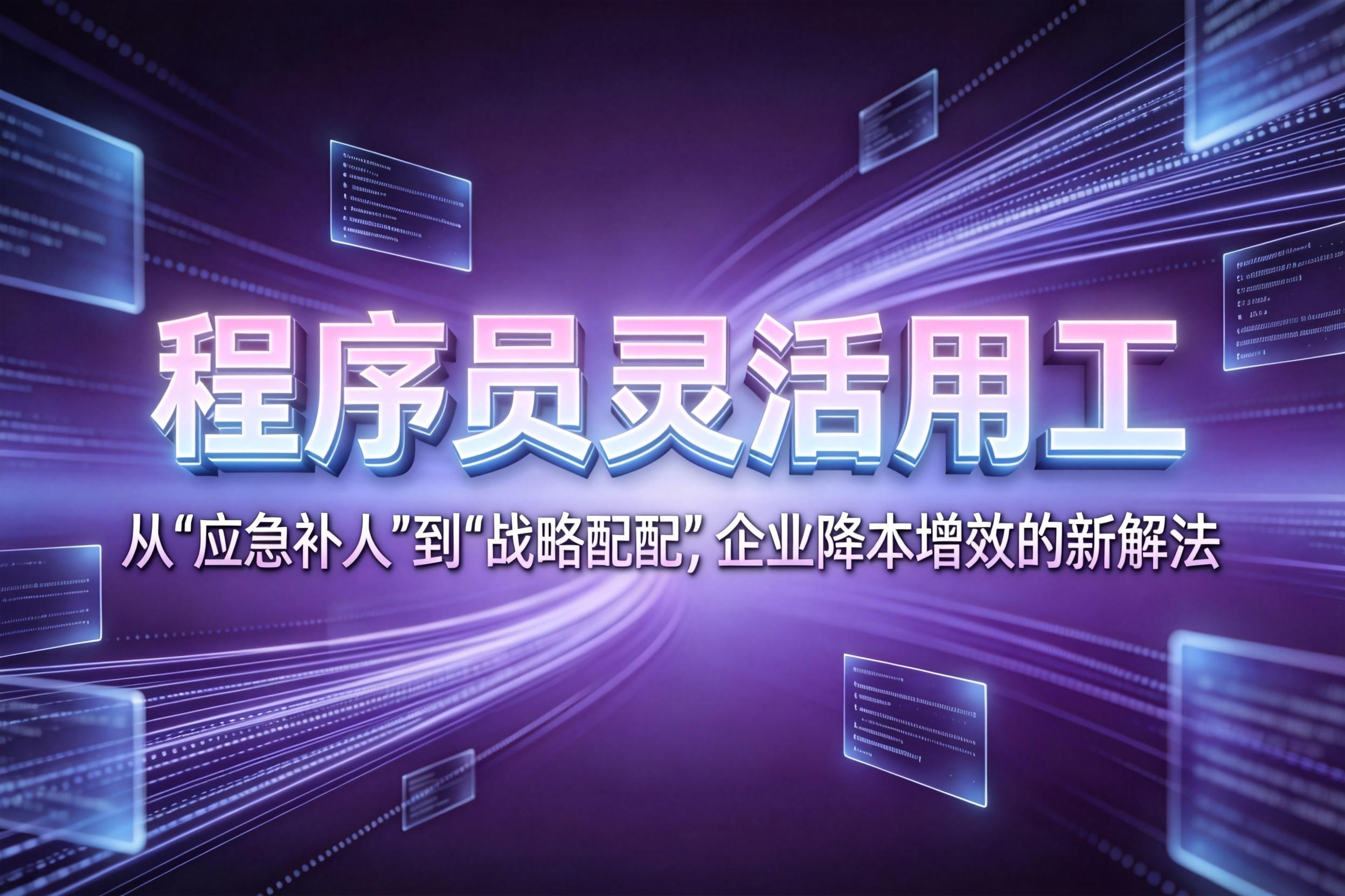 程序员灵活用工：从“应急补人”到“战略标配”，企业降本增效的