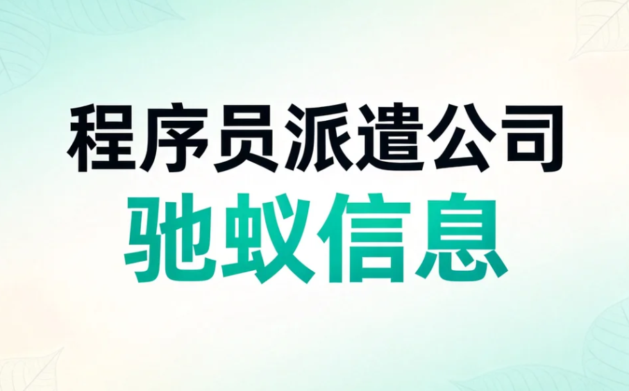 优质程序员派遣公司，海量开发人才快速匹配，随派随上岗